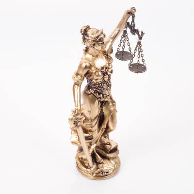 20cm Altın Rengi Adalet Heykeli Themis Biblosu Avukatlara Özel Biblo Heykel - 2