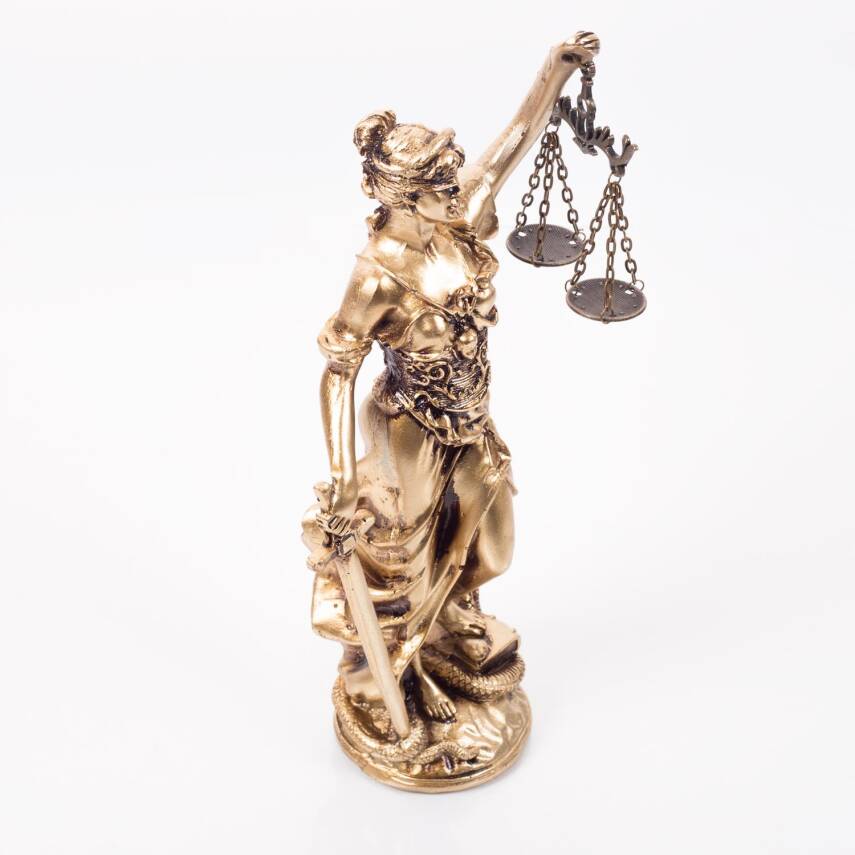 20cm Altın Rengi Adalet Heykeli Themis Biblosu Avukatlara Özel Biblo Heykel - 2