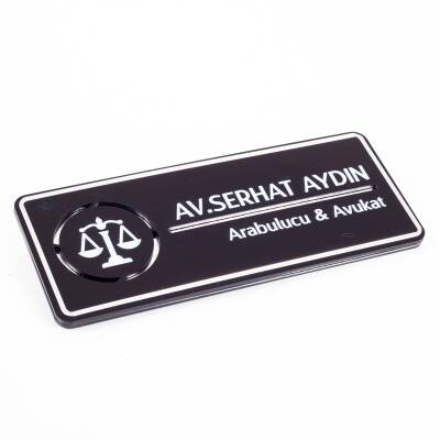 Avukata Özel Kapı İsimlik Tabelası Ofis Yönlendirme Kapı İsimlik Avukat Tabela - 2